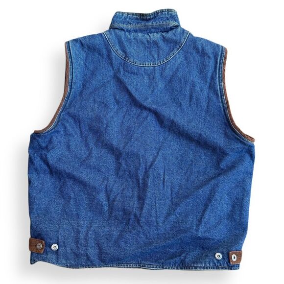 Wrangler Sherpa Lined Denim Trucker Vest Men’s size XL - Picture 6 of 9